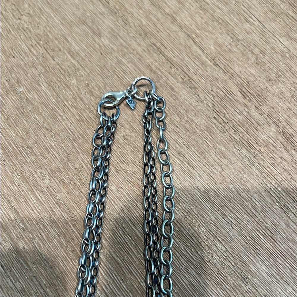 Silpada Silver Double-Layered Necklace with Iridescent Pendant - Picture 2 of 7